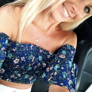 Blue Floral Crop Top